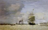 Boudin, Eugene - Le Havre, Entrance to the Port